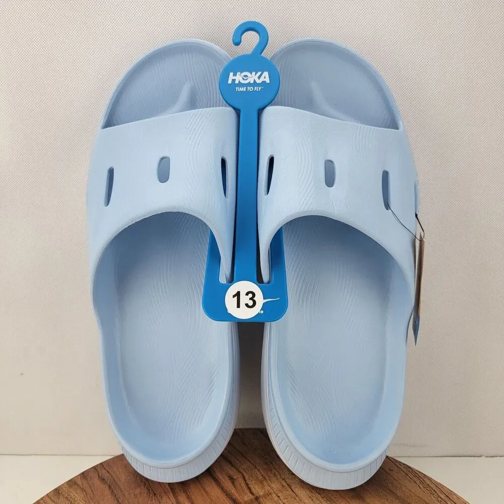 Hoka One One W15 M13 Baby Blue U Ora Recovery Slide 3 Sandals